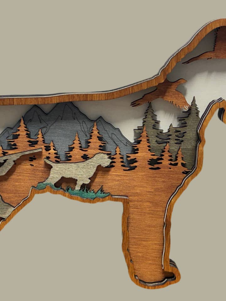 Arte de pared de caza de Grifón de muestra de pelo duro para venta al por mayor de Redneckbougie Co