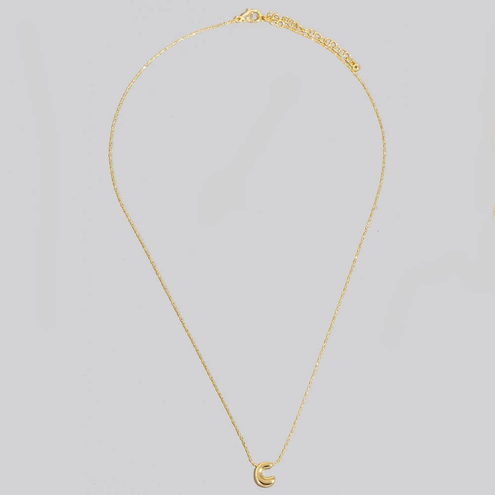 The Looks by Fame Accessories – Colar pingente/pendente por atacado – Colar com Pingente de Letra Inicial Banhado a Ouro7