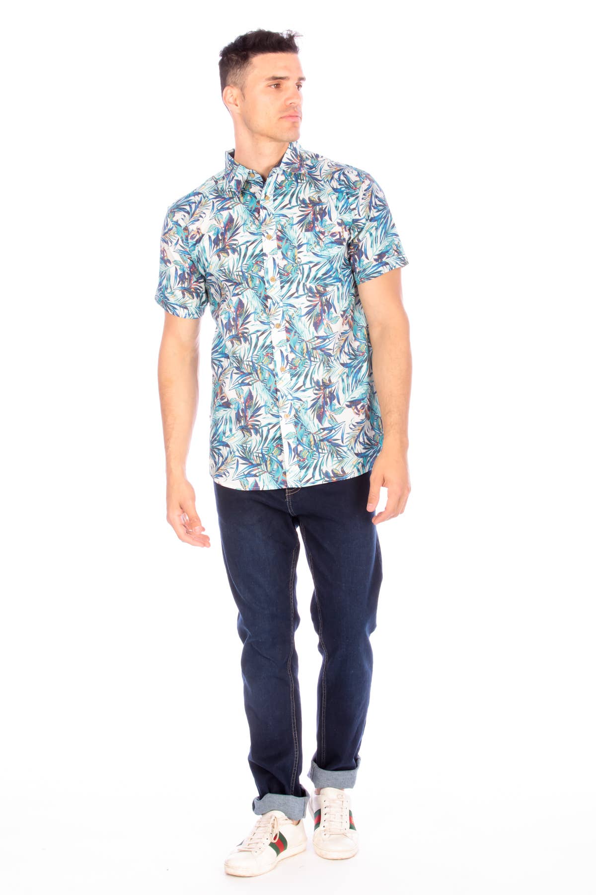Hawk's Bay - Wholesale Button Down Shirt - Men's - Men's Printed Woven Hawaii Floral Short Sleeve Cotton Shirt9