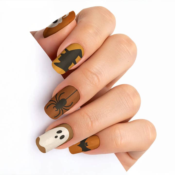 FYNE BODY - Wholesale Press-on/fake nails - Cocoa Coven Brown Halloween Press-On Nails98