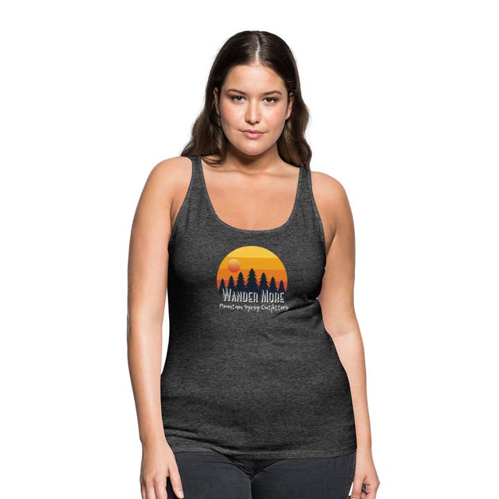 Wander More Fitter Tanktop für den Großhandel von Mountain Gypsy Outfitters