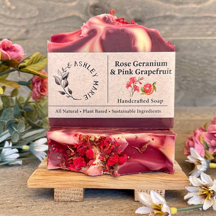 Rose Geranium & Pink Grapefruit Bar Soap  and other Purchase Wholesale geranium. Free Returns & Net 60 Terms on Faire trending on Faire.