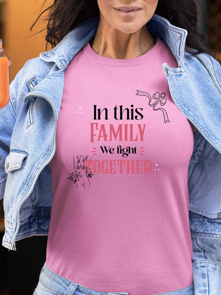 Women's Round Neck T-Shirt | This Familly fight for wholesale by IALD