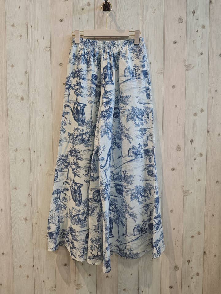 Linen & More - Wholesale Pants - Women's - REF 996 PRINTED LINEN TROUSERS 100%