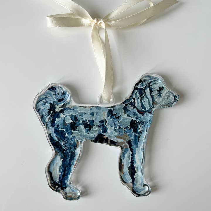 Chelsea McShane Art - Wholesale Ornament - "Aussiedoodle I" ornament