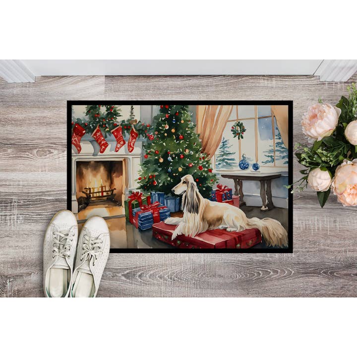 Afegão Hound Cozy Christmas Doormat 24x36 DAC2587 por atacado de Caroline's Treasures