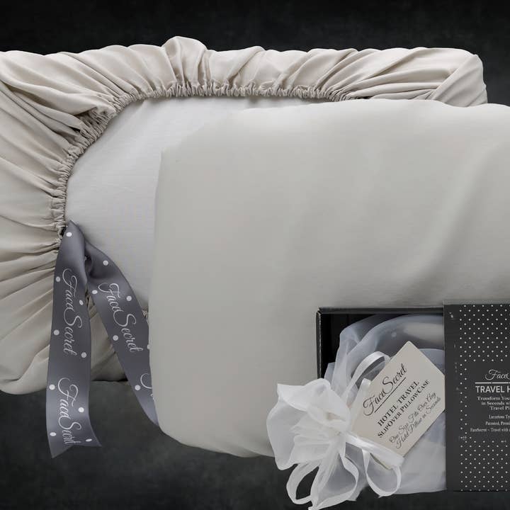 Bamboo Natural Travel SlipOver PillowCase One Size Fits All for wholesale by FaceSecret Travel PillowCASE