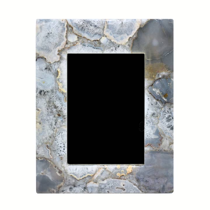Olympus Minerals Co - Wholesale Picture Frame - Natural Pastel Grey Agate Picture Frame (4 Sizes)3