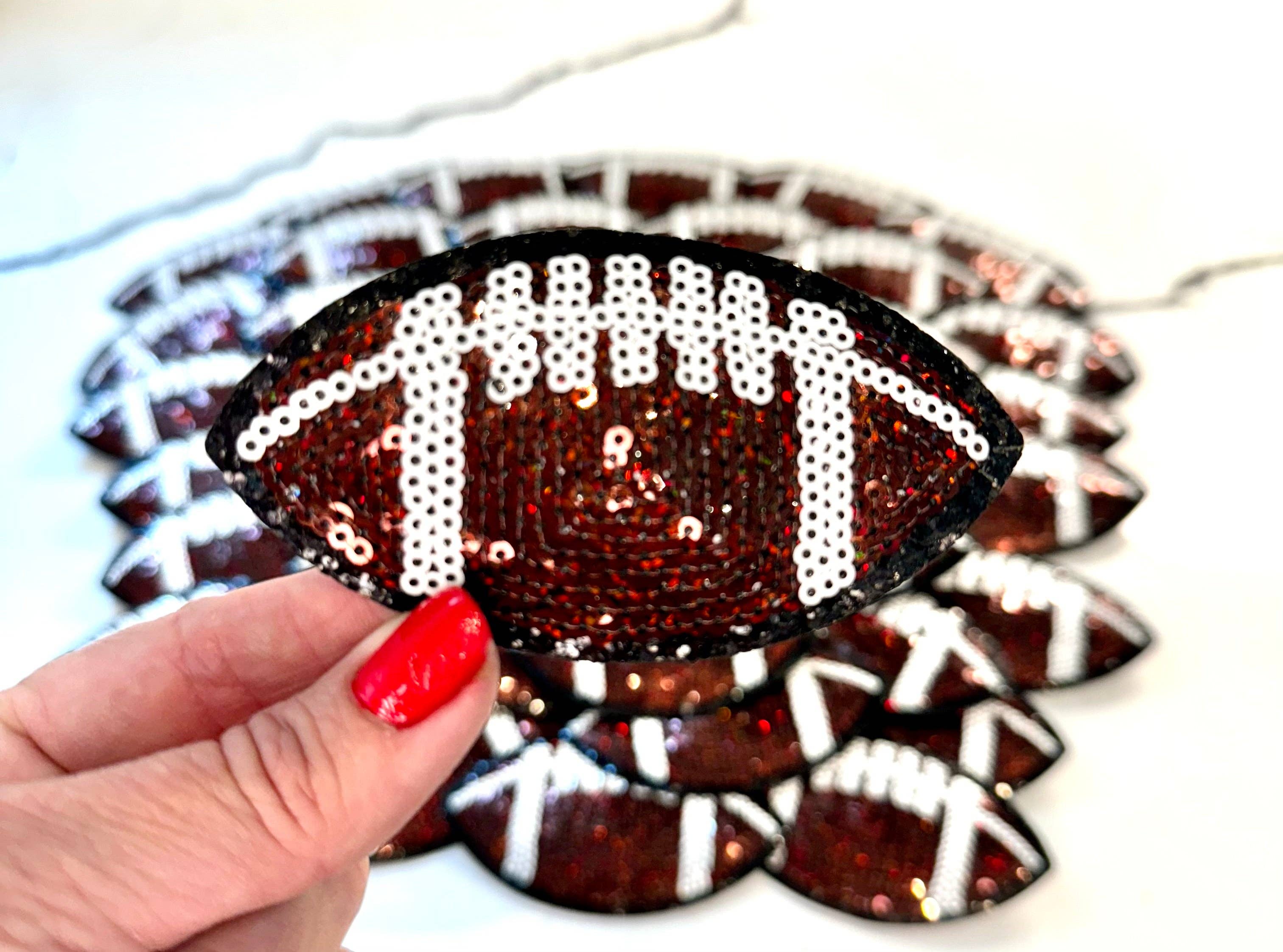 sequinandstiches - Wholesale Patch - Sequin Football Patch, Sequin Patch, Football Patch, Trucker Hat Patch, Iron On Patch, Game Day Patch, Sports Patch, DIY Patch, Patch for Hat2