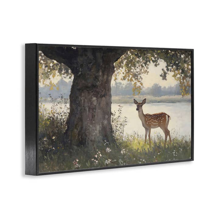 Stupell Industries - Wholesale Wall Sign - Spotted Doe by Lake - Framed Wall Art13