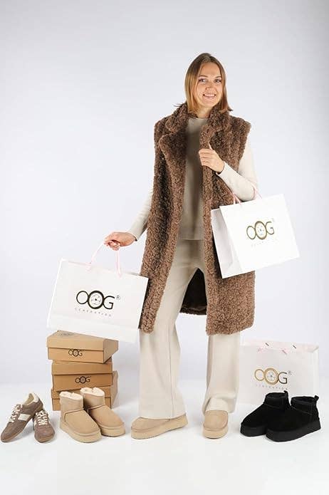 Vert OB5888 OOG Bottes en cuir pour femmes avec fourrure Teddy Vert en vente sur Faire4