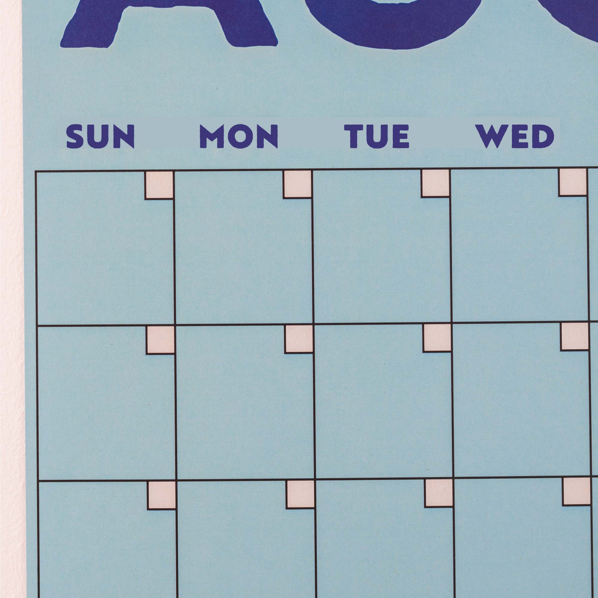 Good Tuesday - Wholesale Planner - Undated A3 Planner | 12 Pages | Colourburst | Sunday Start4