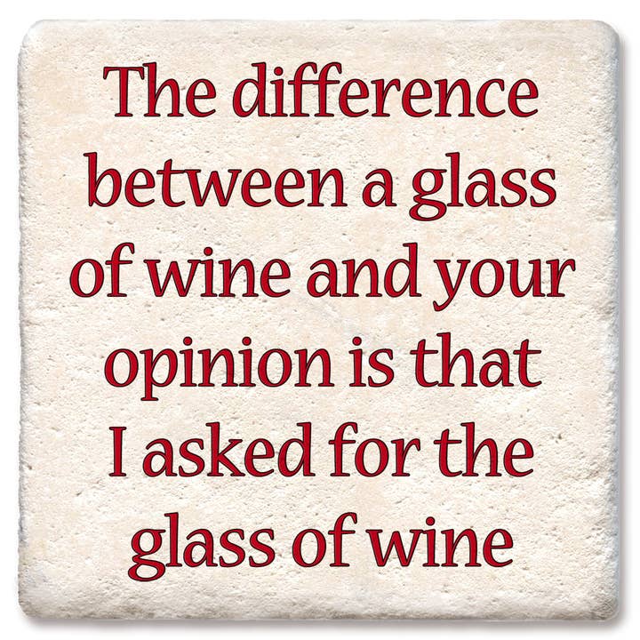 Sottobicchieri differenza tra vino e la tua opinione 1280 per la vendita all'ingrosso da parte di Tipsy Coasters & Gifts