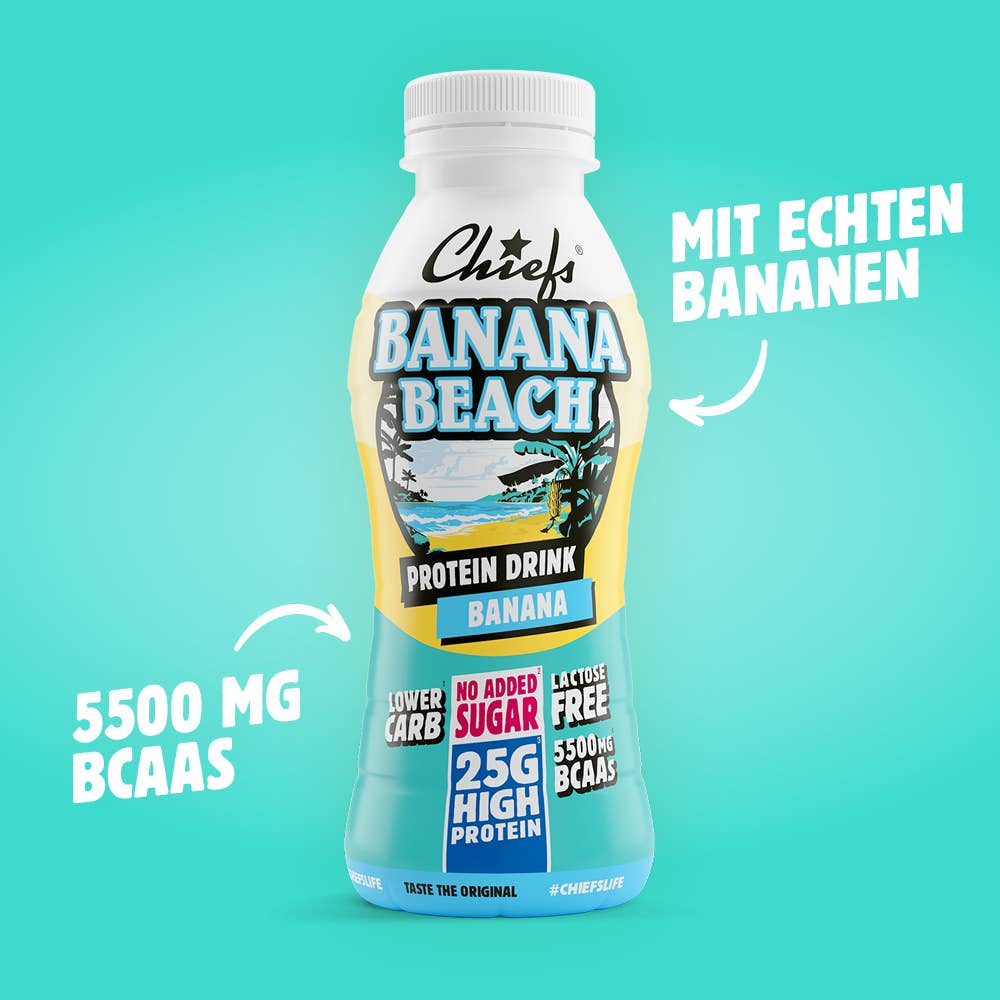 Chiefs - Wholesale Sports/Energy Drink - Chiefs Milk Protein Drink Banana Beach 330ml1