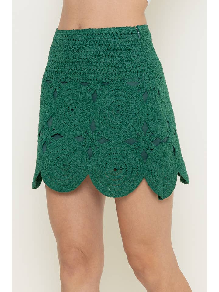 Fore Collection – Großhandel Rock – Damen – RESORT SOMMER CHIC CIRCLE HÄKEL-MINIROCK-SI4319FO9