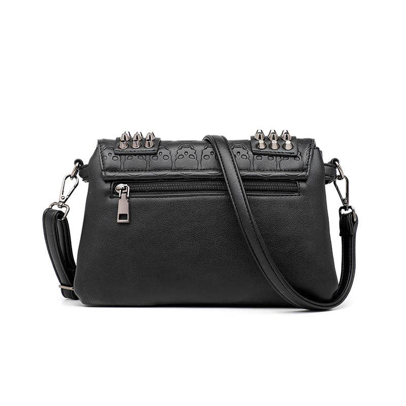 Tourtiwi - Wholesale Shoulder Bag - Women's - Embossed Skull Rivets Shoulder Bag2