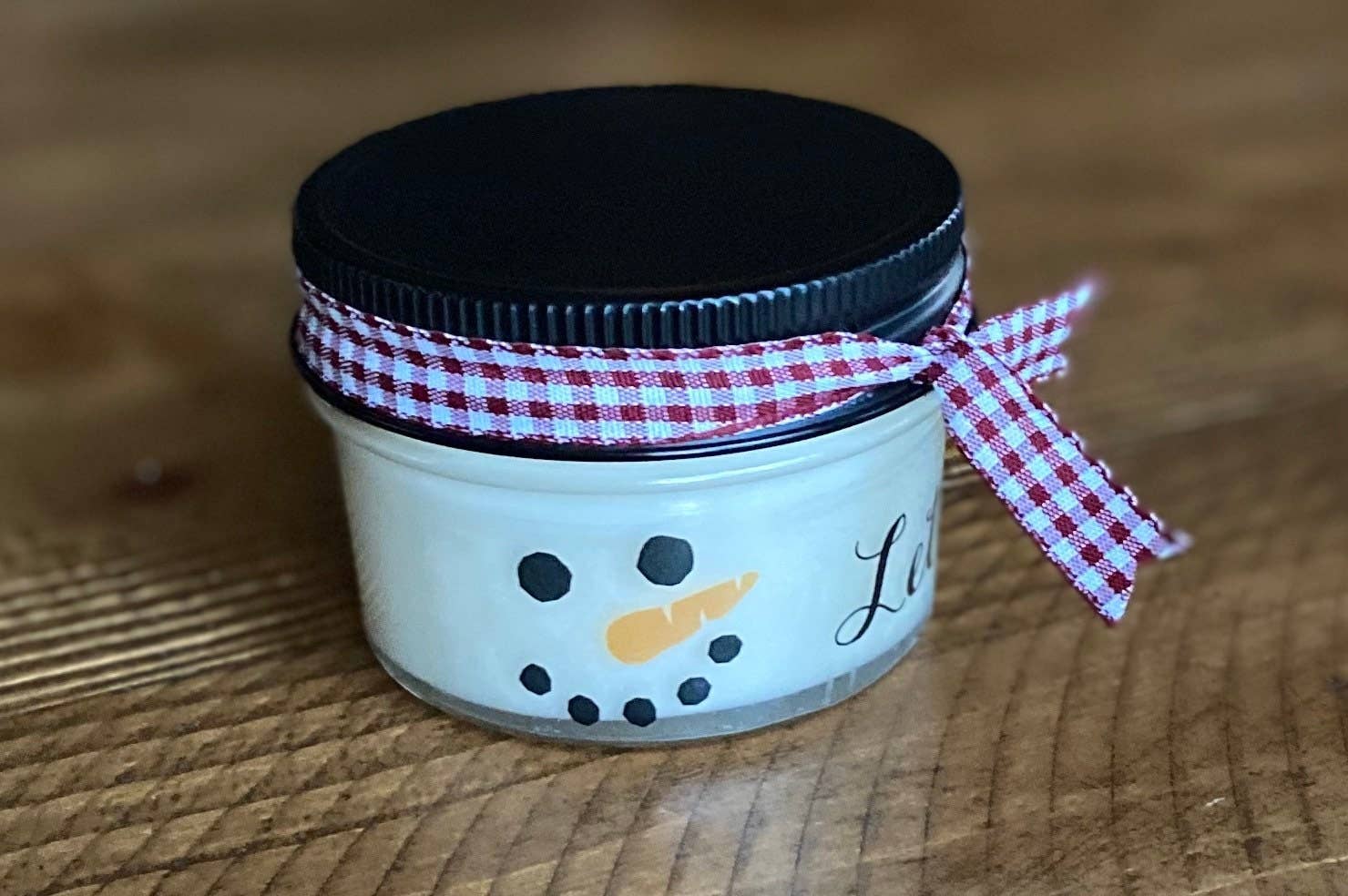 Brownies&Ginger Soap Co - Wholesale Jar/Filled Candle - Holiday Snowman Decor Soy Candles1