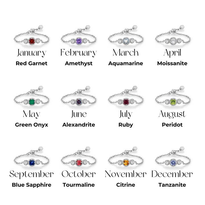 Birthstone Chain Ring for wholesale by Azura Jewelry