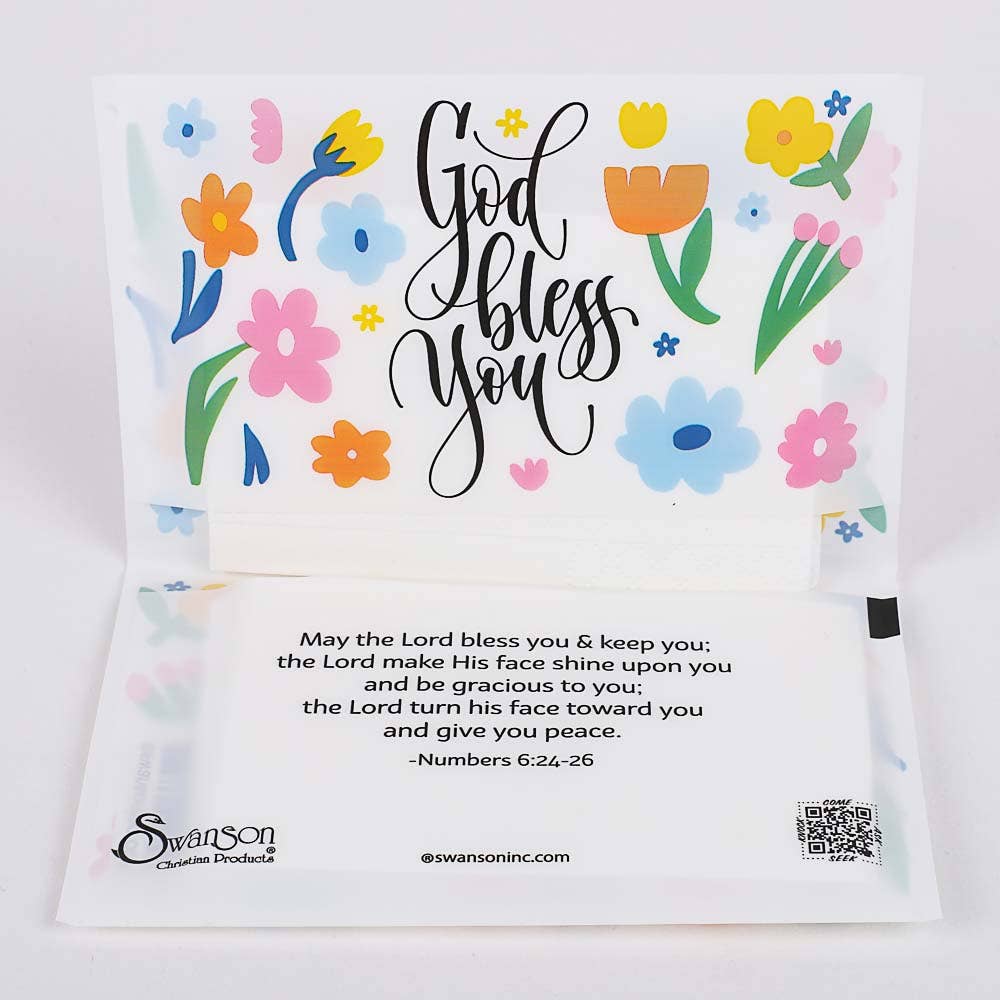Swanson Christian Products - Wholesale Tissue Box - Tissue Packs - God Bless - Pk 121