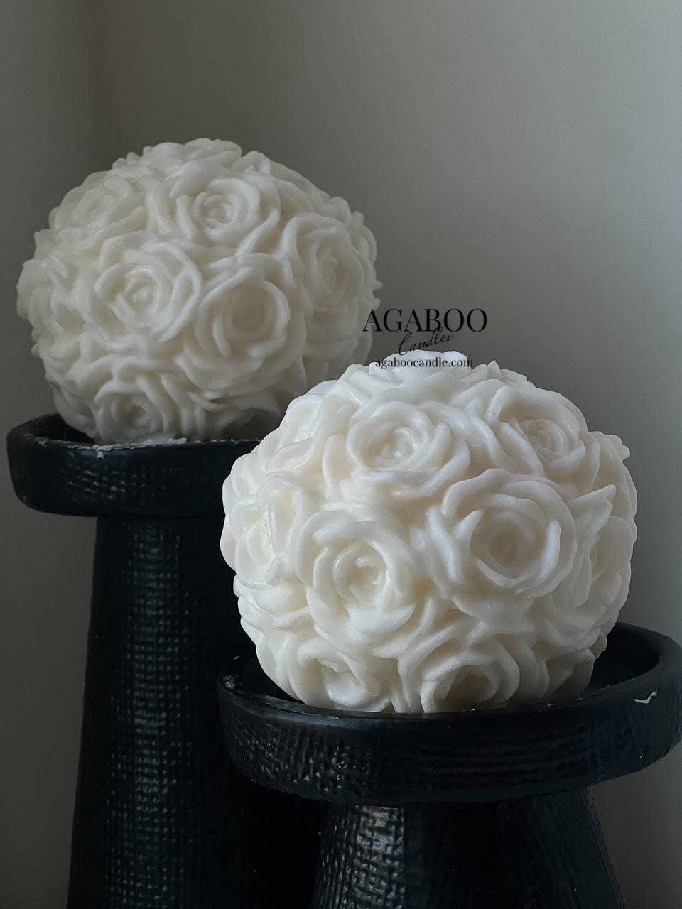 Agaboo Candle - Wholesale Novelty Candle - Charming Rose Ball Candle 3x3.5in - Flowers1