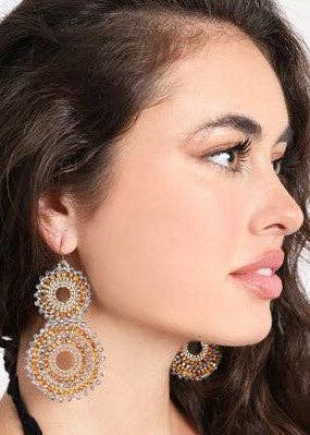 Bali Queen - Wholesale Dangle Earrings - Thai Crystal Double Circle Earrings24
