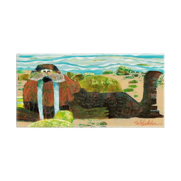 Beach Bum : Étirement en solo - Art en boîte métallique pour la vente par Old Wood Signs