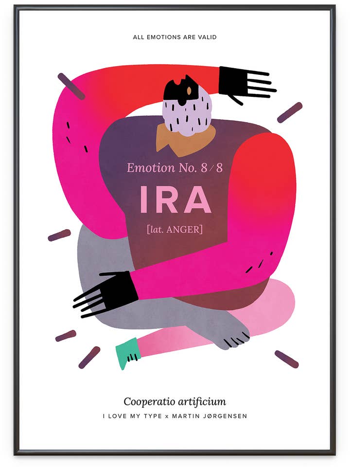 Ira, hvid, kunsttryk, forskellige størrelser for engroshandel hos I Love My Type