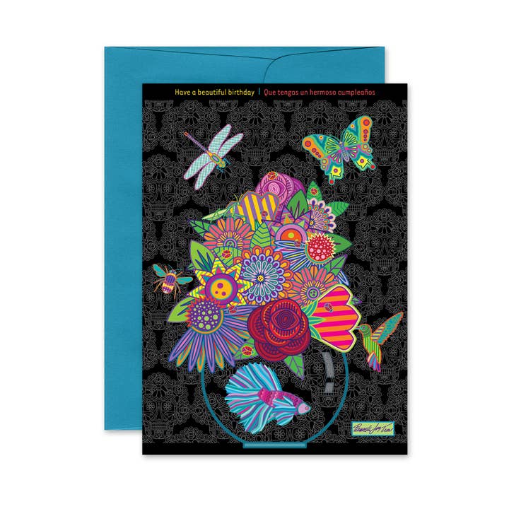 Betta fisk födelsedag hälsningskort för wholesale av The Art of Pamela Joy Trow