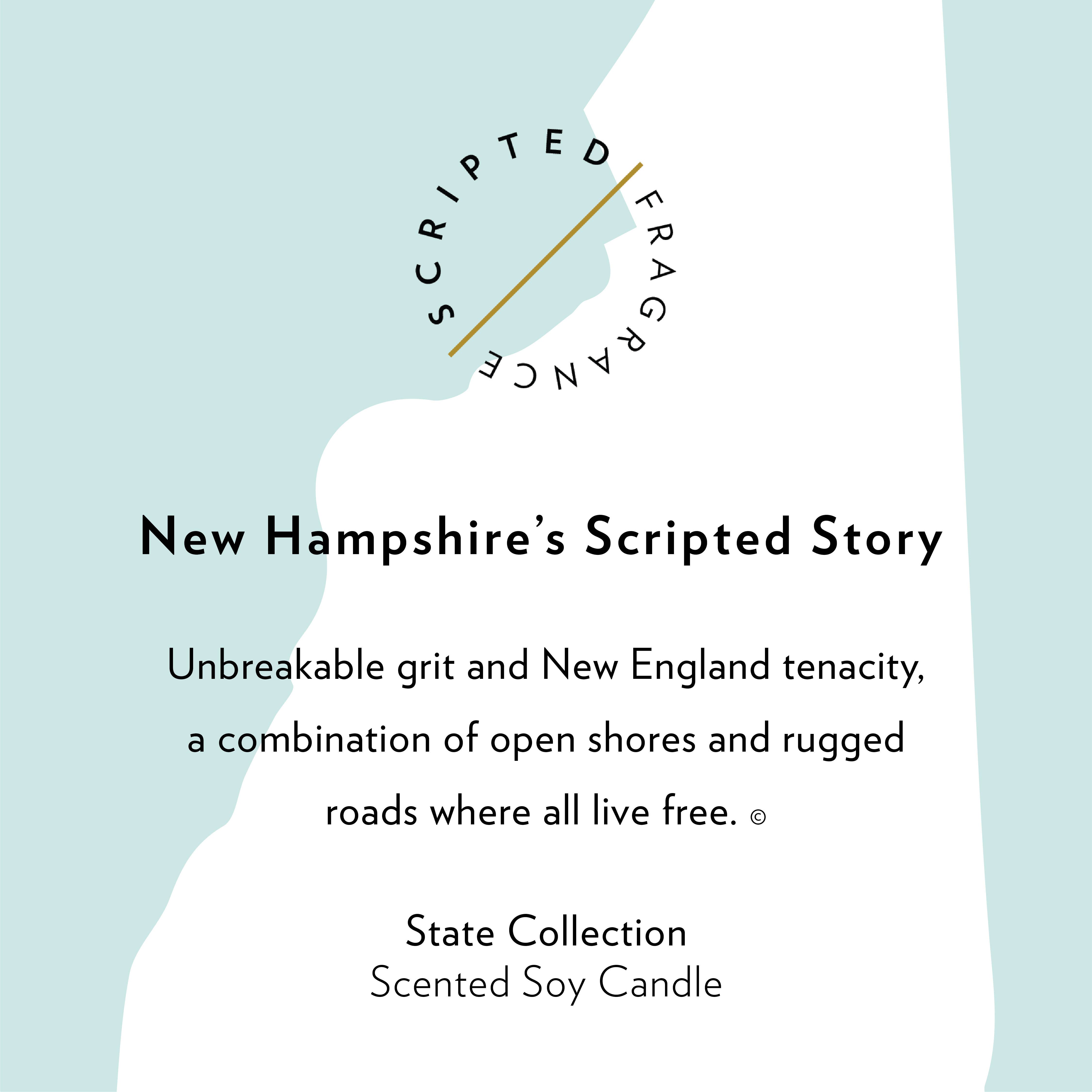 Scripted Fragrance – wholesale Jar/filled candle – New Hampshire State Soy Candle5