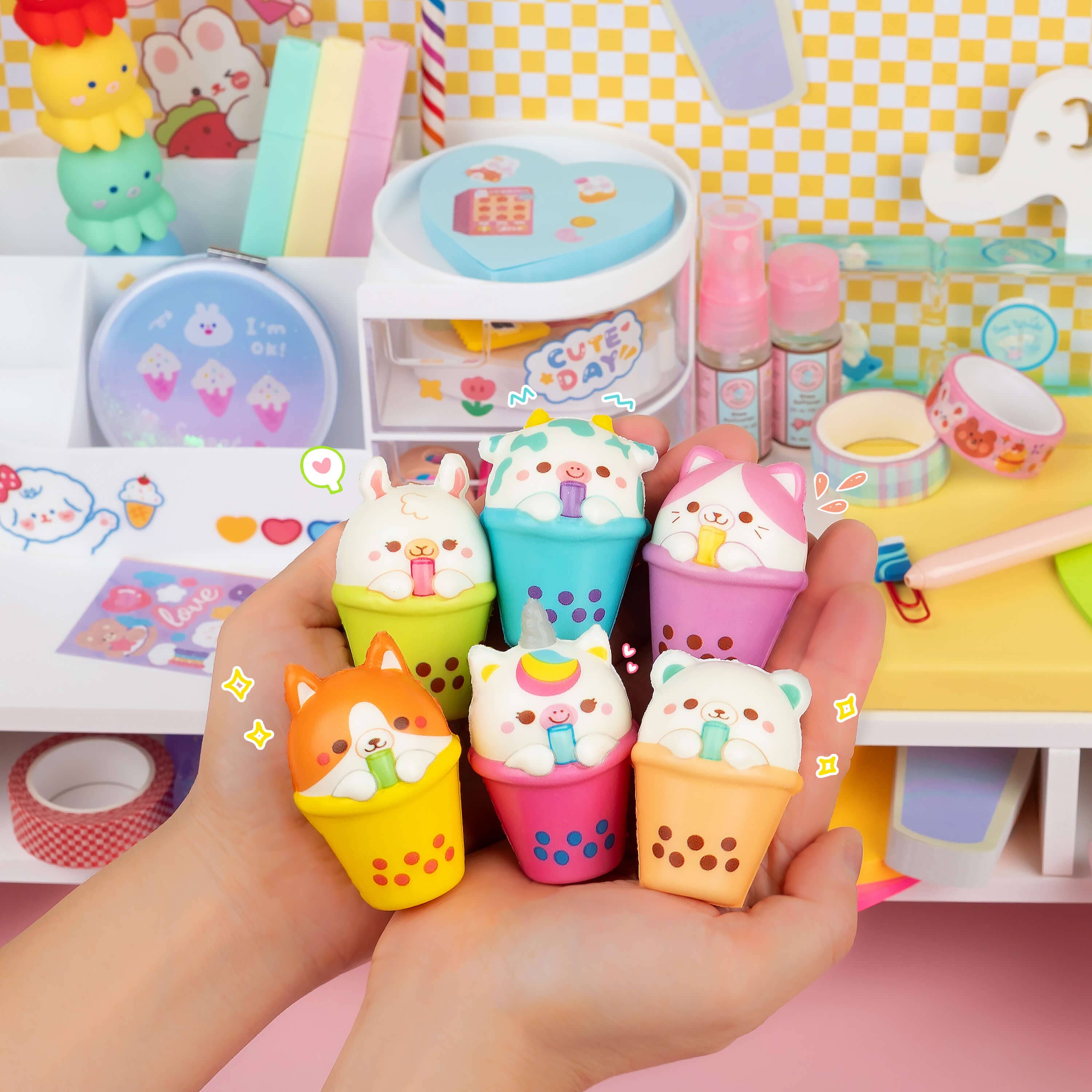 Kawaii Slime Company – Großhandel Squishy-Spielzeug – Kind & Baby – Tapioca Tots Mini Squishies (24 Stück/Packung)1