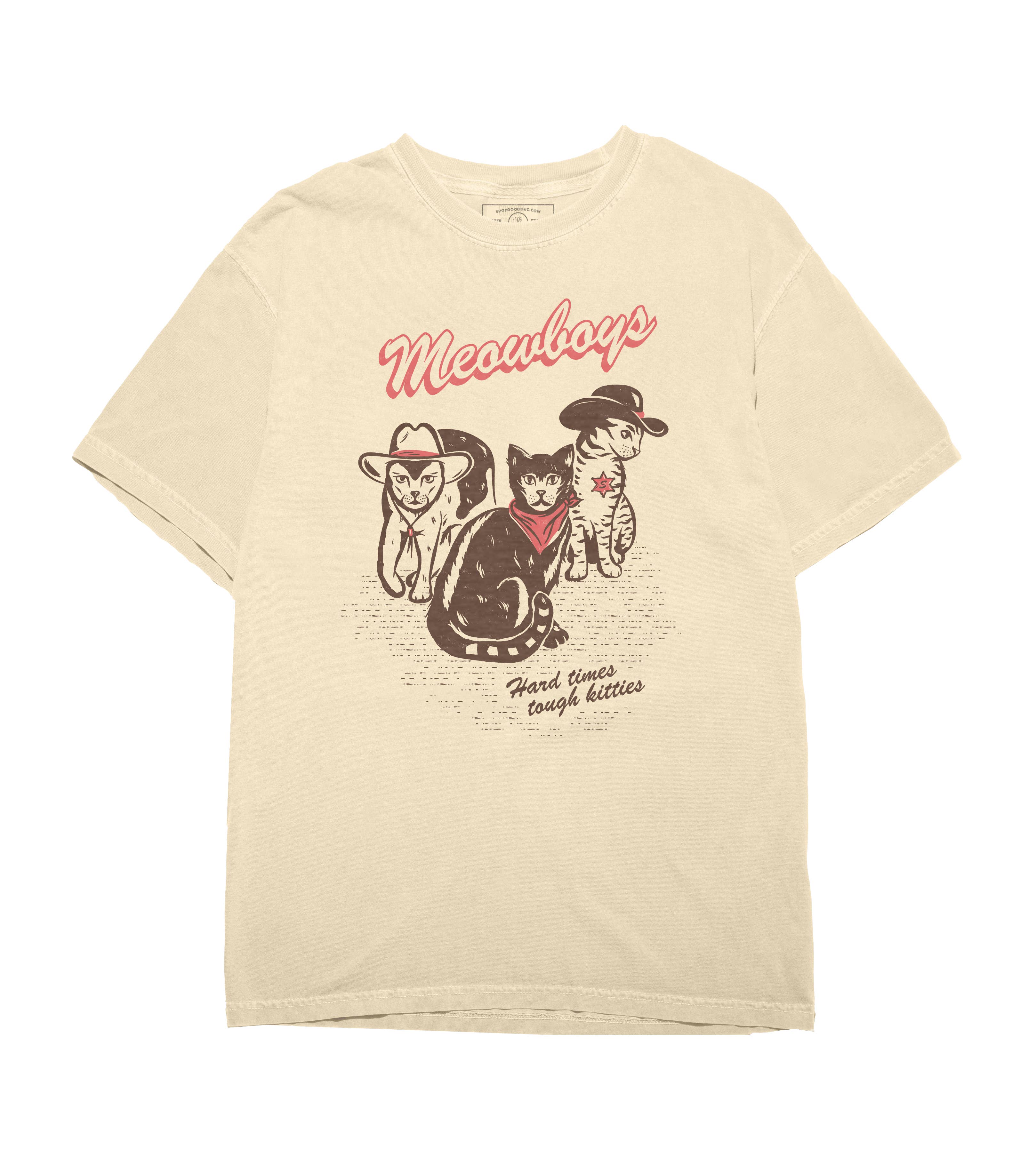 Shop Good – wholesale Screen printed t-shirt – unisex – Meowboys Western Tee5