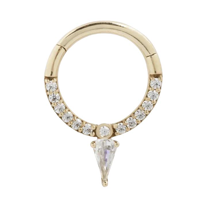 Down Like That - Cz - Solid 14Kt Gold Clicker for wholesale by Piercing-zone