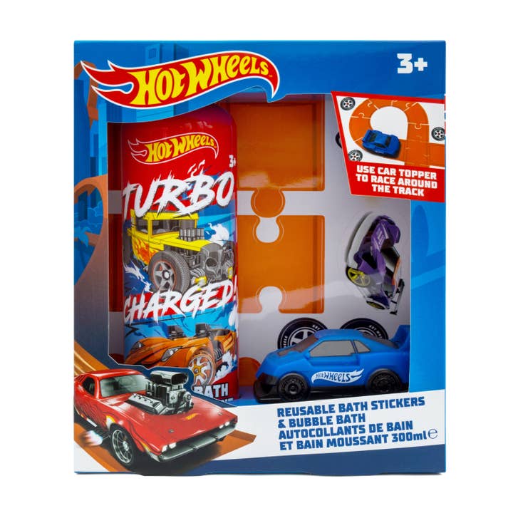 Hot Wheels Bath Stickers & Bubble Bath Set for wholesale by Kokomo Studio