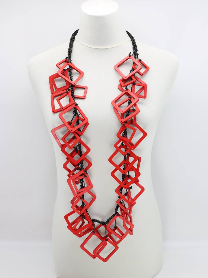 Colar Geométrico Arte Contemporânea - Longo por atacado de Jianhui London