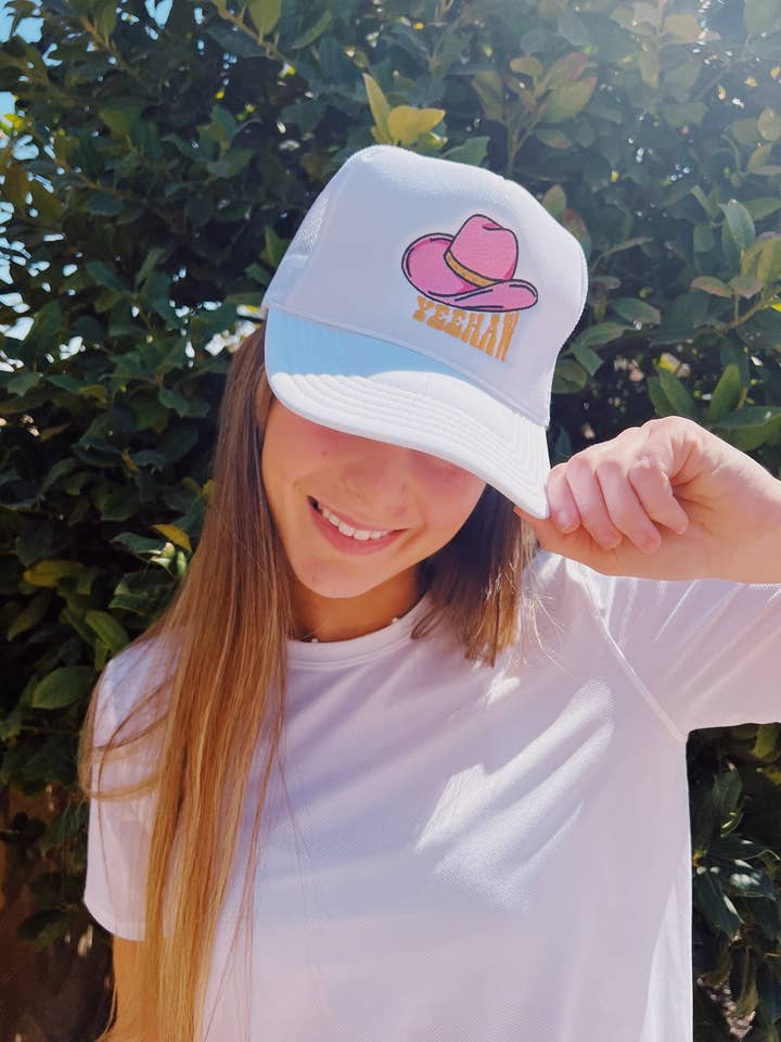 CHAPÉU DE CAMINHONEIRO YEEHAW COWBOY por atacado de capsbychloe