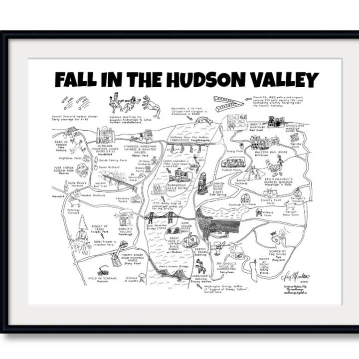 Automne dans la vallée de l'Hudson pour la vente par Moulton Maps