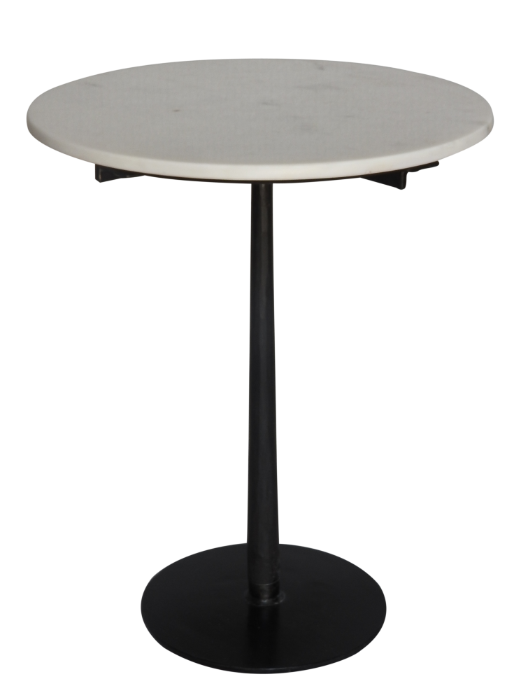 BIDKhome - Wholesale Side Table - Iron & Marble White Round End Table 19.5"Dia0