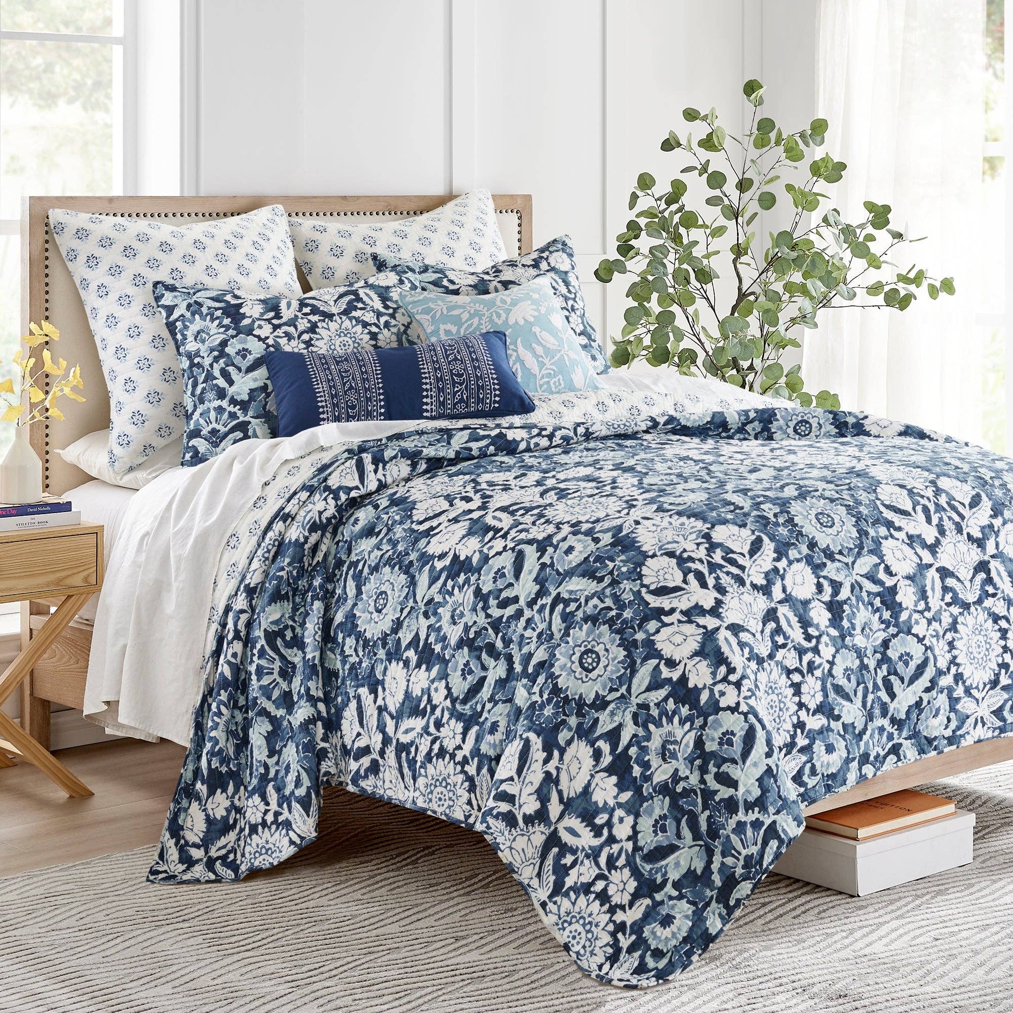 Laure Indigo Quilt Set for wholesale on Faire1