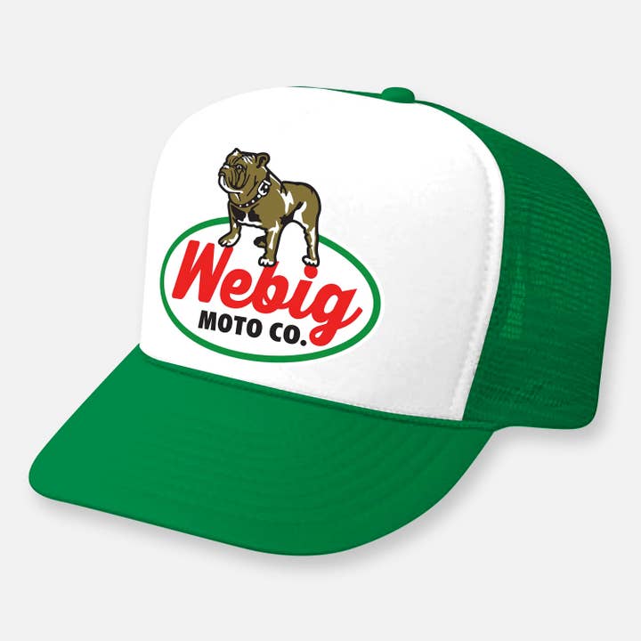 Webig Moto Company - Wholesale Trucker Hat - Unisex - BIG DOG CURVED BILL TRUCKER HAT