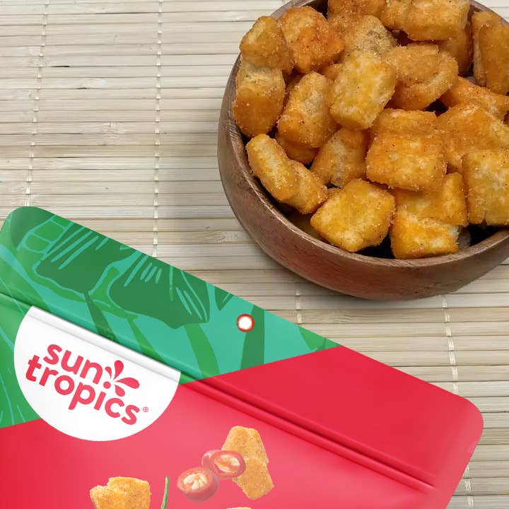 Sun Tropics - Wholesale Puffed Snack - Sun Tropics Mochi Crunch, Thai Bird Sriracha, 6 x 3.5oz4