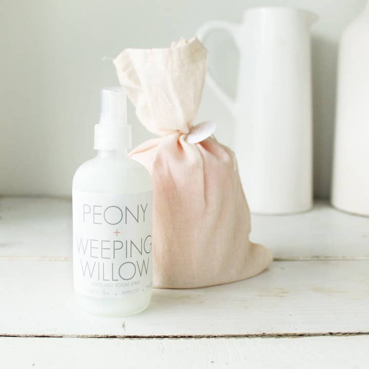 RICA bath + body - Wholesale Room & Linen Spray - Peony + Weeping Willow, White Mist Room Spray, 16 oz2