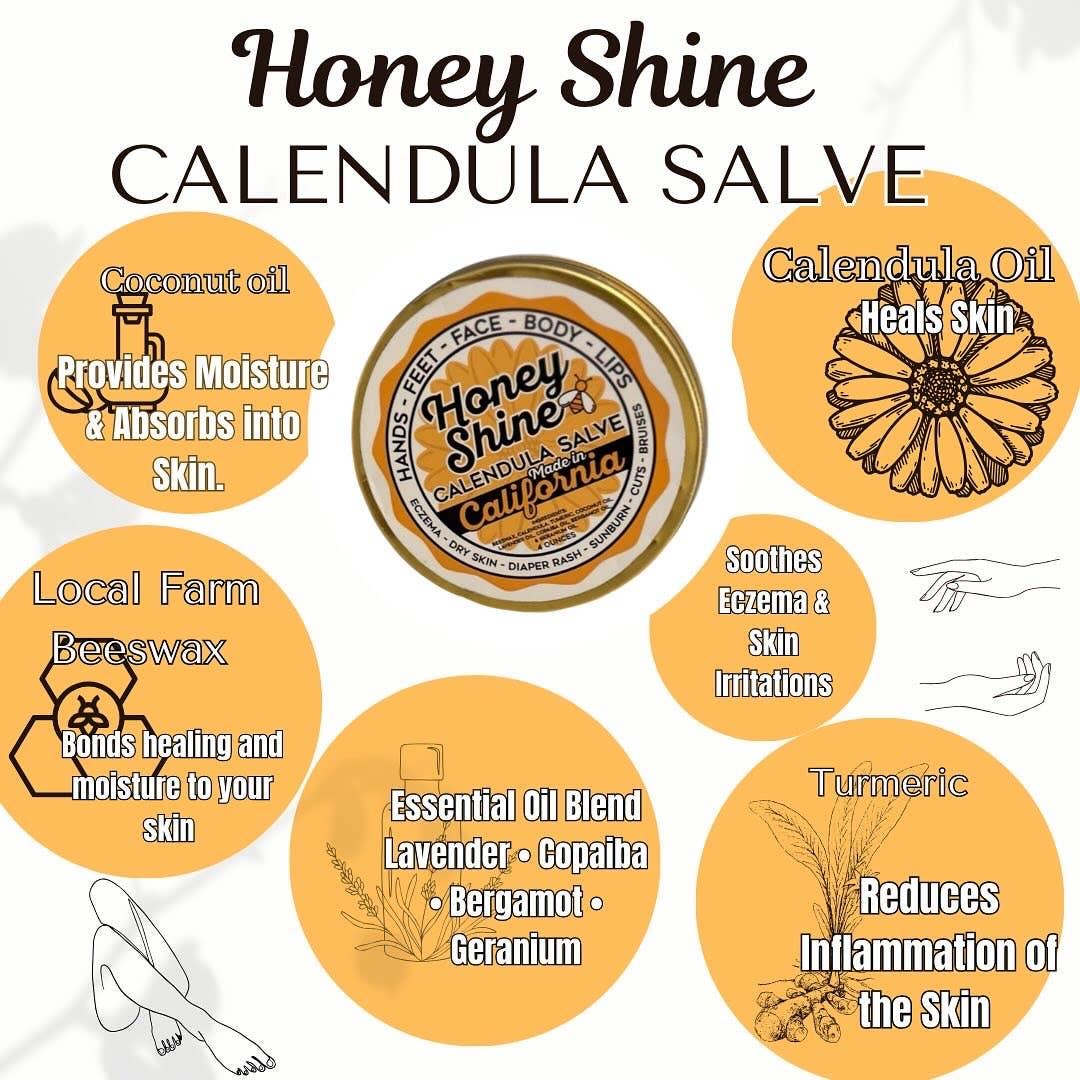 Honey Shine Calendula | Danielle Rae Calendula Co - Vendita all'ingrosso Unguenti/Balsami/Creme curative - Unguento alla calendula Honey Shine1
