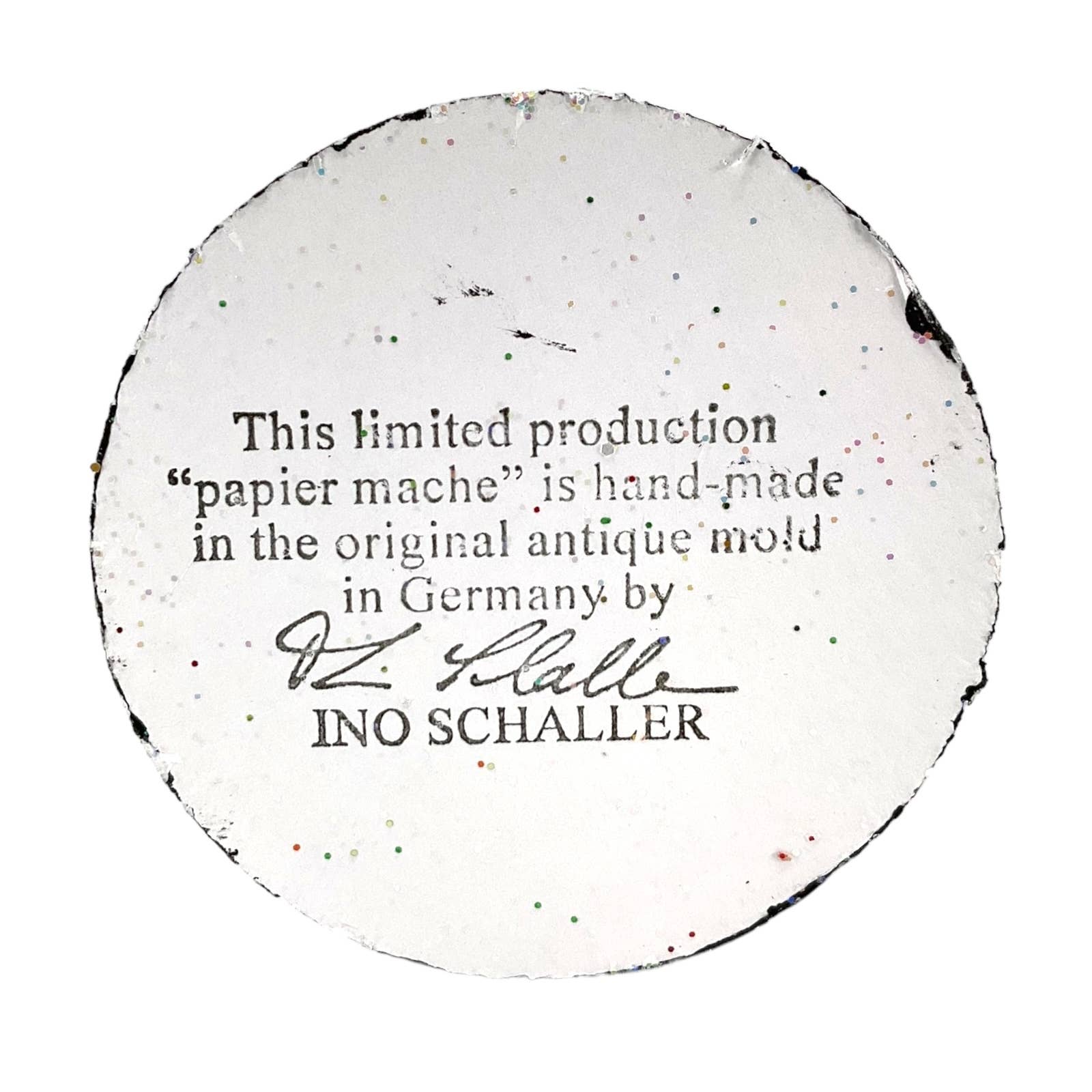 Pinnacle Peak Trading - Wholesale Christmas Decoration - Ino Schaller Copper Red Glitter Santa German Paper Mache4