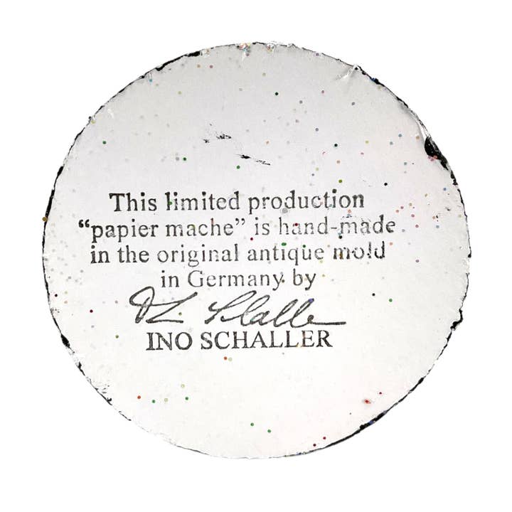 Pinnacle Peak Trading - Wholesale Christmas Decoration - Ino Schaller Copper Red Glitter Santa German Paper Mache4