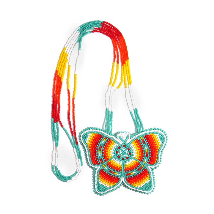 KANGURAH - Wholesale Beaded/pearl necklace - Native American Style Beaded Necklace ( Butterfly )0