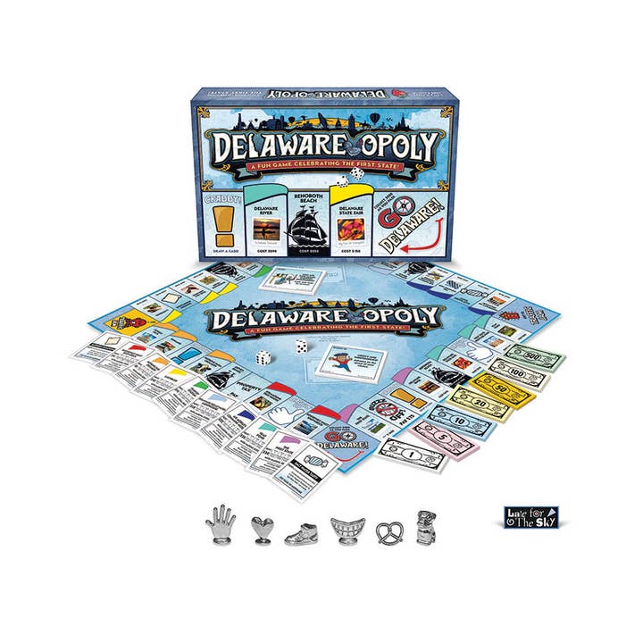 Outset Games and Cobble Hill Puzzles - Wholesale Board Game - Delaware-Opoly (state) Board Game