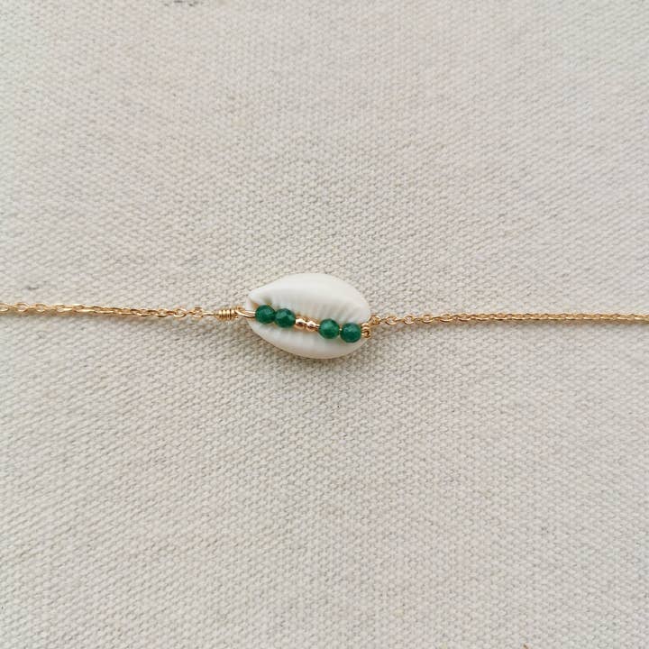 Pulsera chapada en oro CAURI para venta al por mayor de Zelda Bijoux