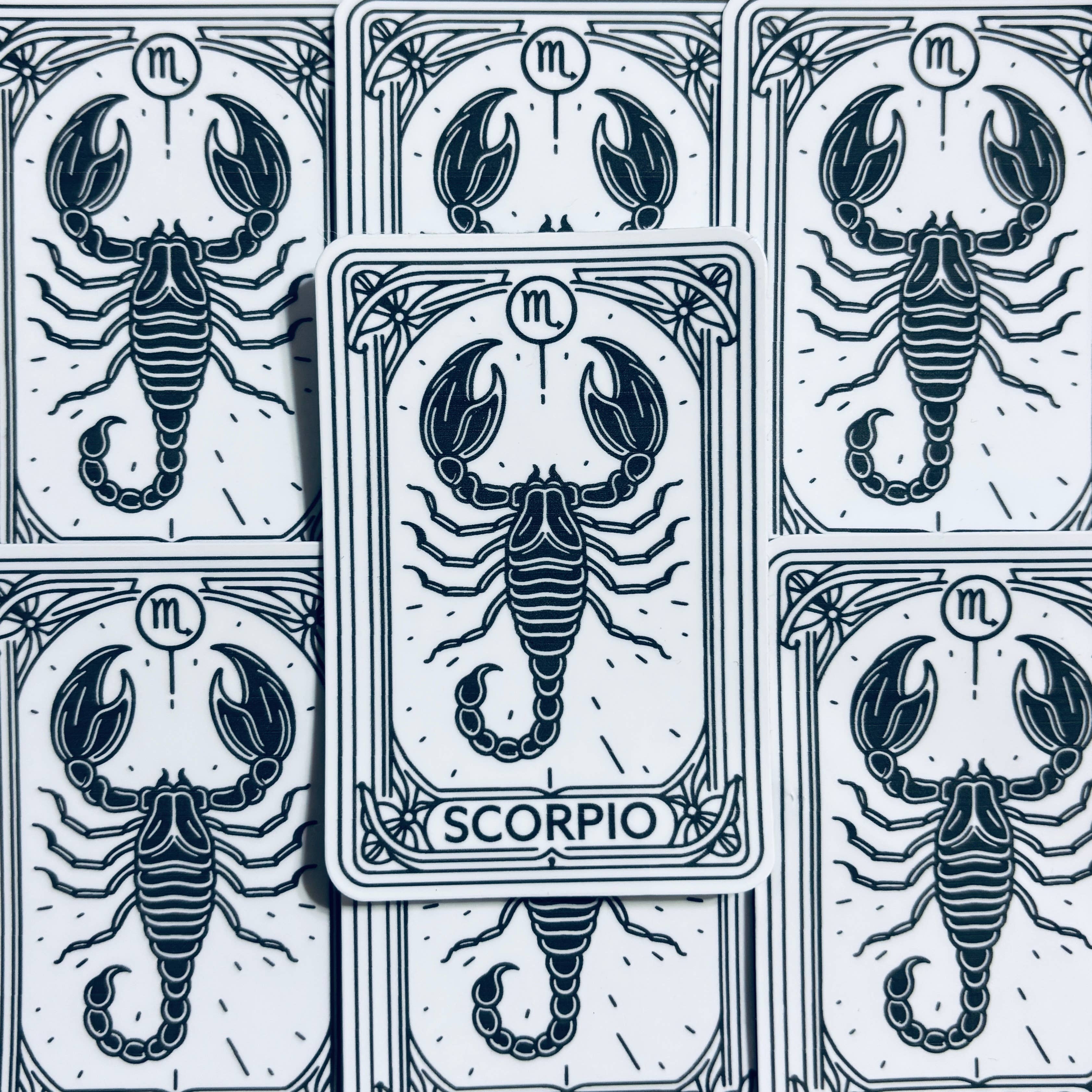 Kraftmir - Wholesale Phone & Laptop Stickers - Scorpio Zodiac Sticker | Tarot Themed Zodiac Sticker