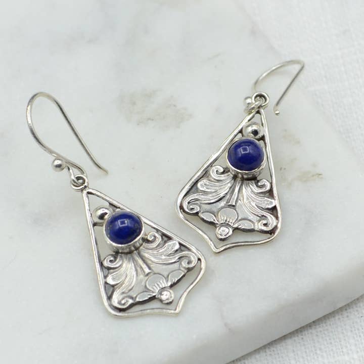 Regal Silver Earrings for wholesale by Didi Bahini Fair Trade