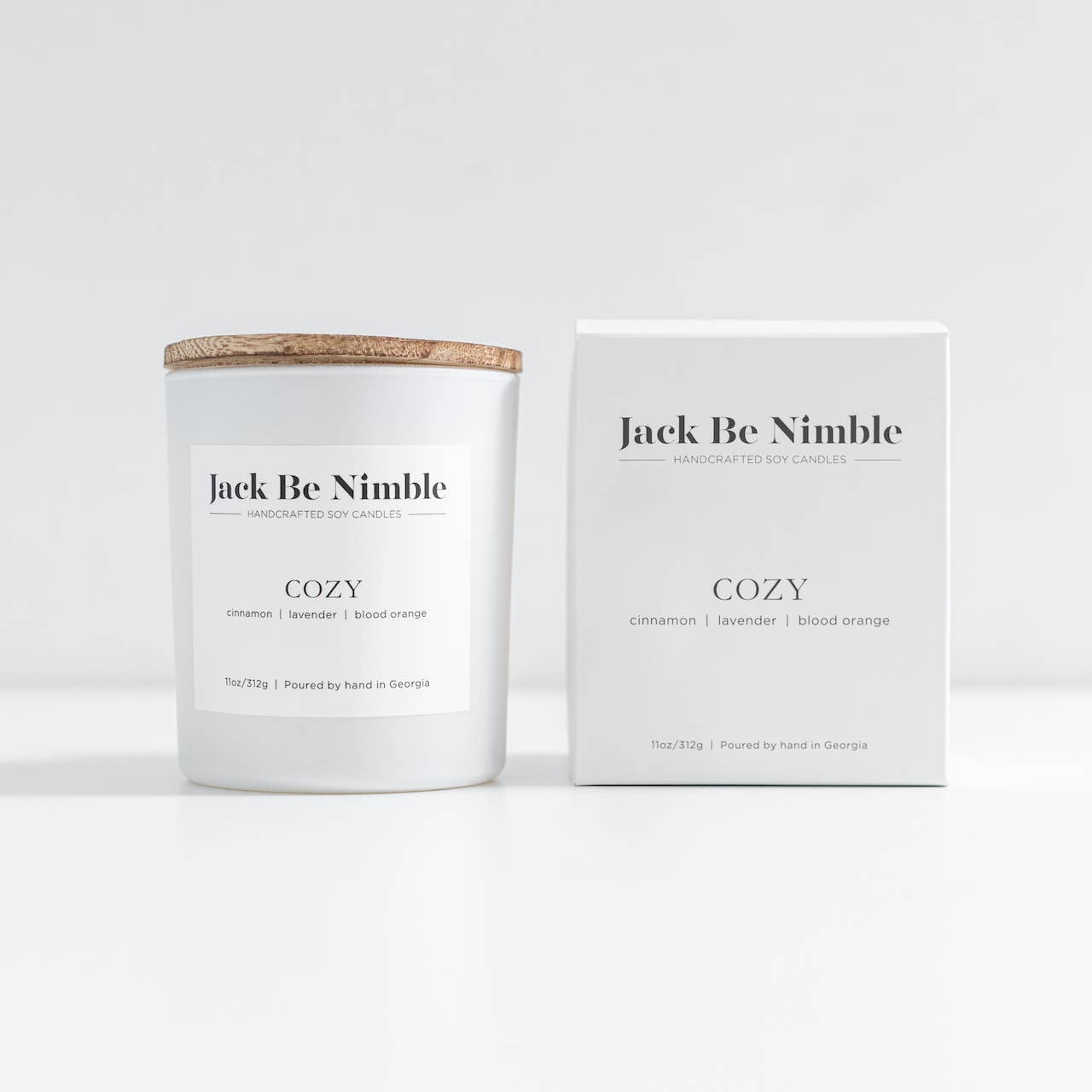 Jack Be Nimble Candles - Wholesale Jar/Filled Candle - 11oz Cozy •  Winter Soy Candle – Cinnamon + Lavender0